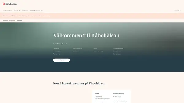Kåbohälsan fysioterapi, Uppsala
