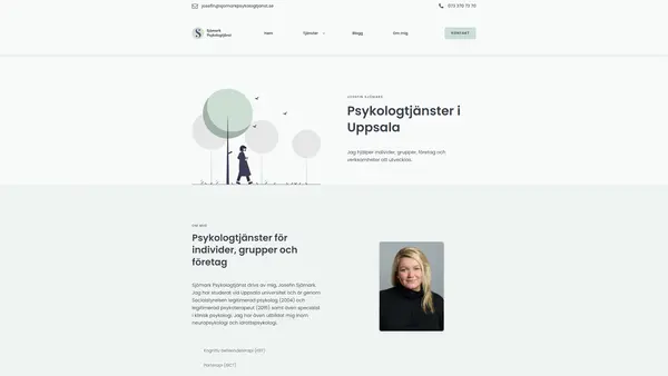Josefin Sjömark psykoterapimottagning, Uppsala