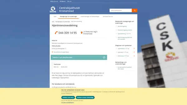 Hjärtavdelning intensivvård Kristianstad