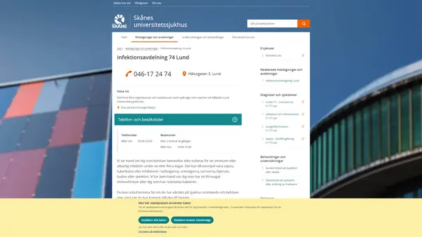 Infektionsavdelning Lund