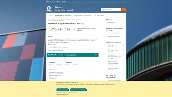 Operation kärlkirurgi Malmö