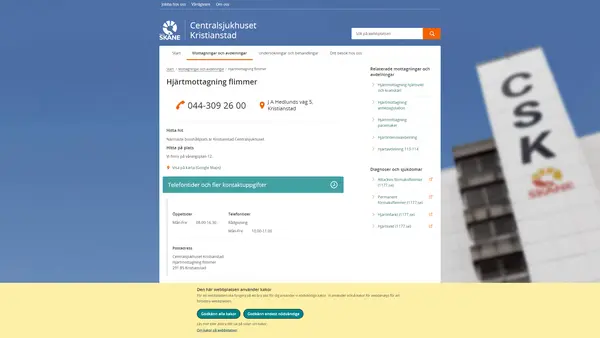 Hjärtmottagning arytmi Kristianstad