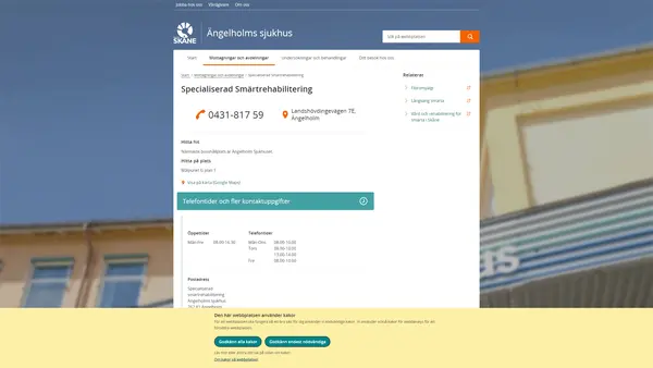 Smärtrehabiliteringsmottagning Ängelholm