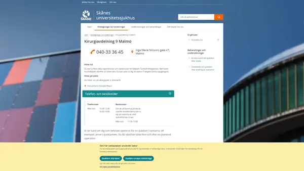 Kirurgiavdelning kolorektal Malmö