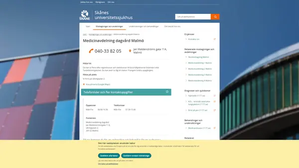 Medicinmottagning dagvård Malmö
