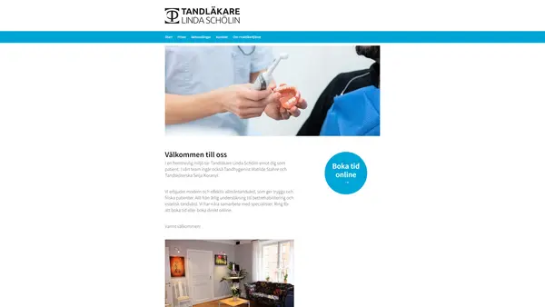 Tandläkare Linda Schölin., Stockholm