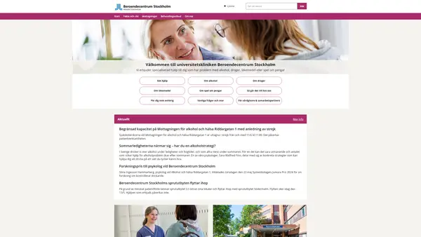 Täby-Danderyd-Vaxholms beroendemottagning, Beroendecentrum Stockholm