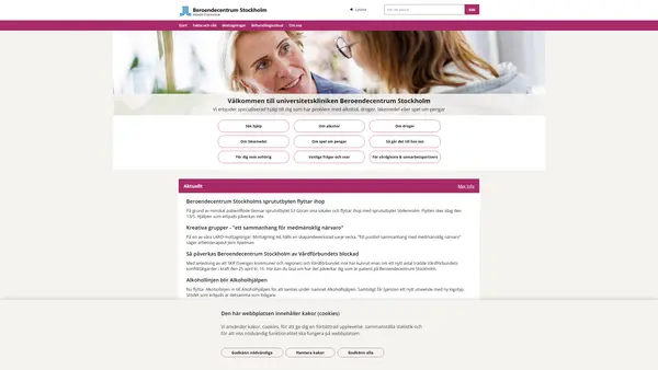Psykoterapiteamet, Beroendecentrum Stockholm
