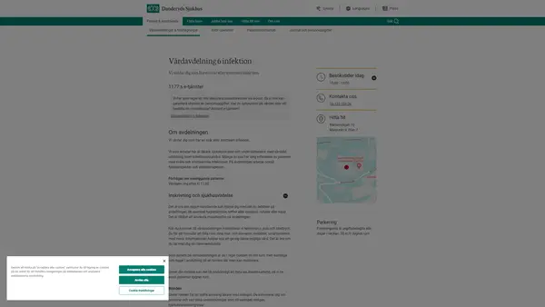 Vårdavdelning 6 infektion, Danderyds sjukhus