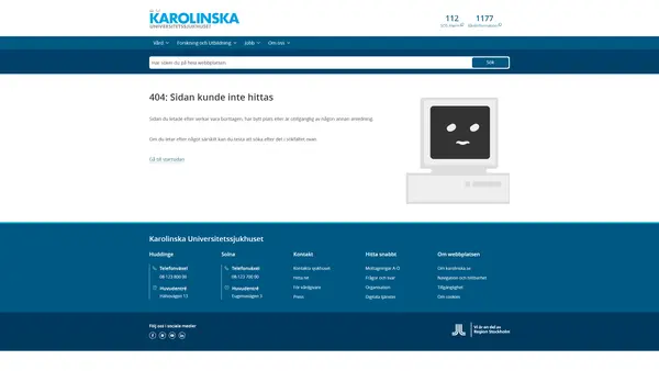 Dagvård Cancer Solna, Karolinska Universitetssjukhuset