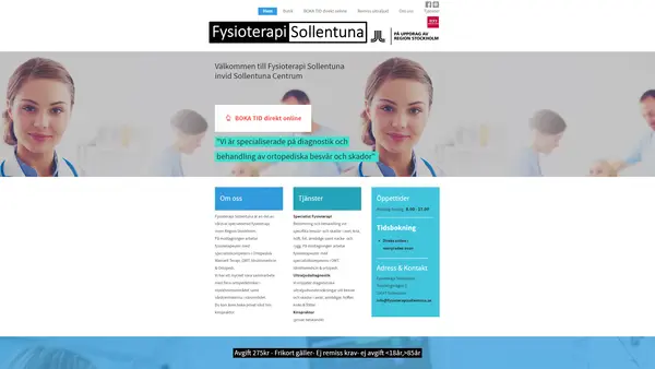 Fysioterapi Sollentuna - Aktiv Ortopedmedicin Spec fysioterapi