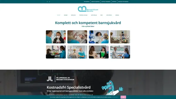 Barnsjukhuset Martinas logopedmottagning, Östermalm