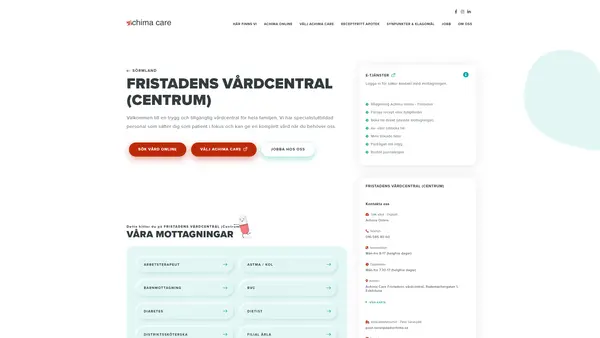 Rehabiliteringsmottagningen VC Achima Care Fristaden Eskilstuna, Eskilstuna