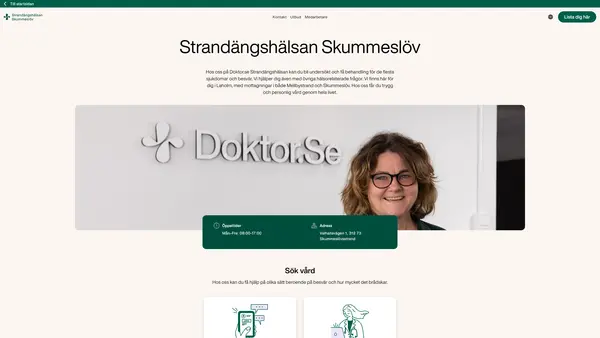 Fysioterapin Strandängshälsan Skummeslöv