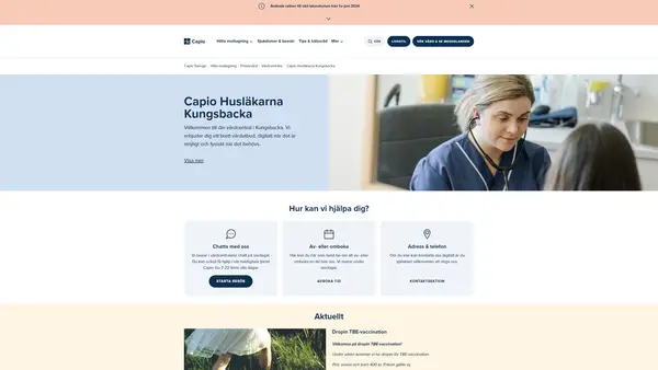 Fysioterapin Capio Husläkarna Kungsbacka