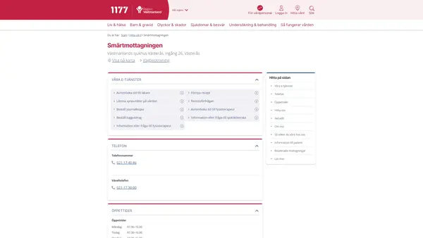 Smärtmottagningen, Västerås