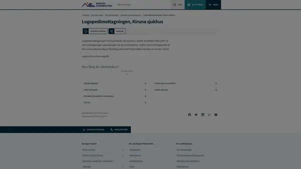 Logopedimottagningen Kiruna sjukhus