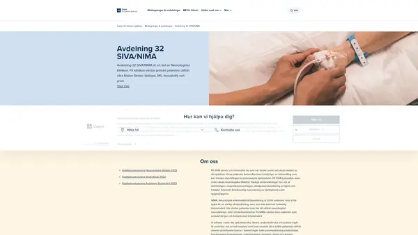 Avdelning 32 NIMA, Capio S:t Görans Sjukhus