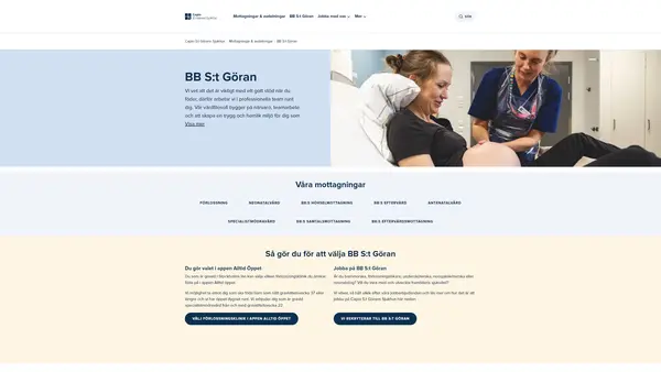 Eftervårdsmottagning, Capio S:t Görans Sjukhus