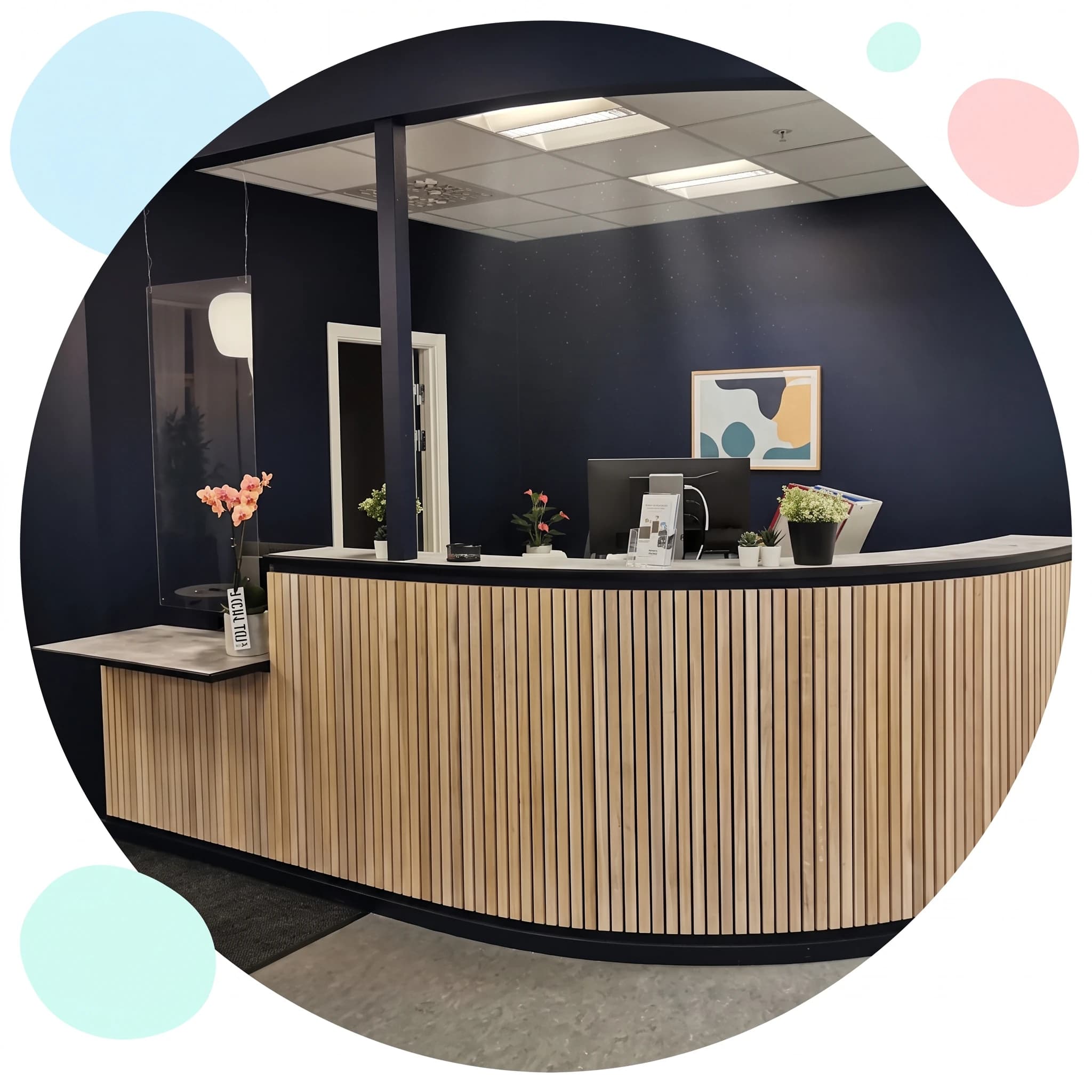 Receptionen hos Kry Vårdcentral Spiran