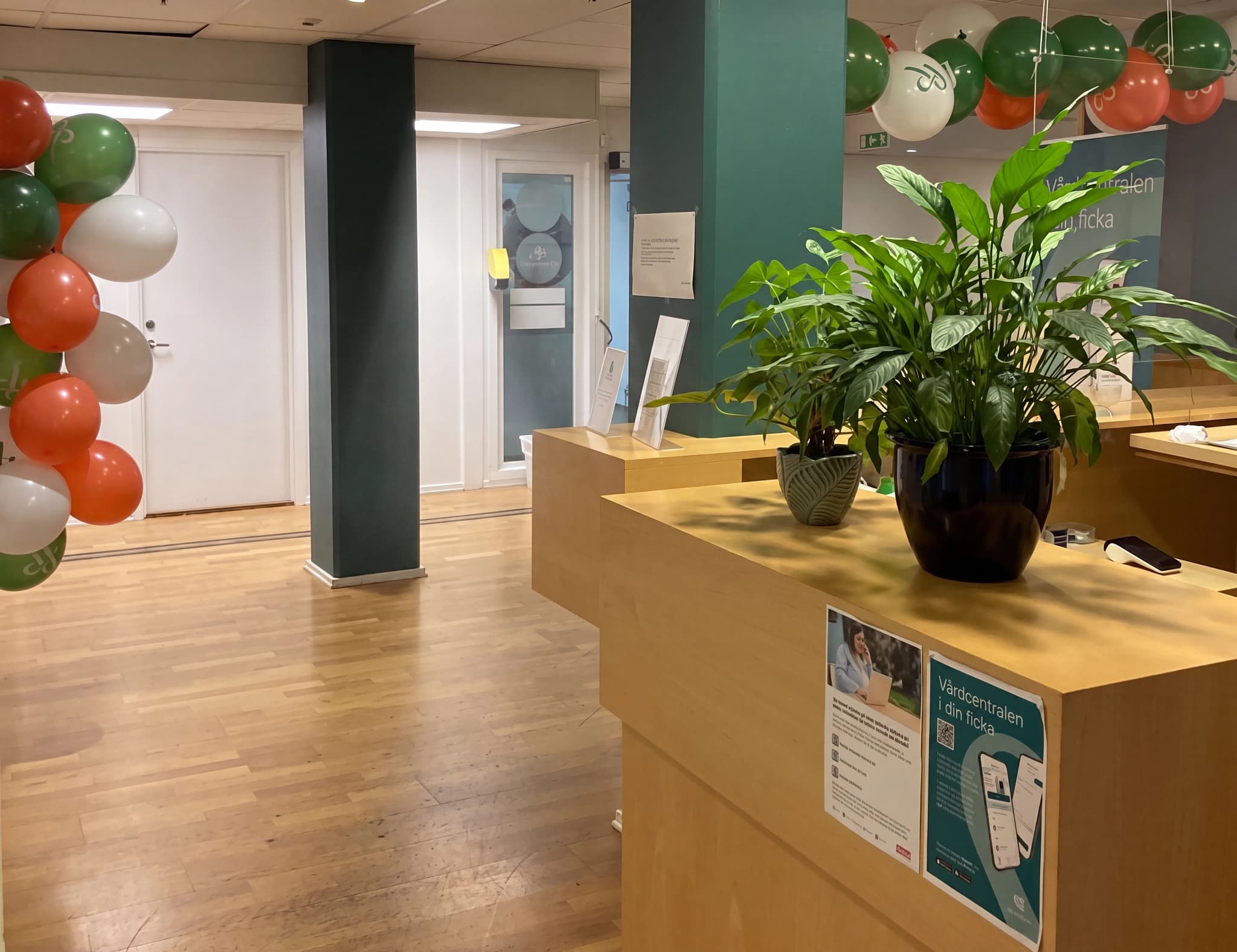 Receptionen hos Meliva vårdcentral Fredriksdal