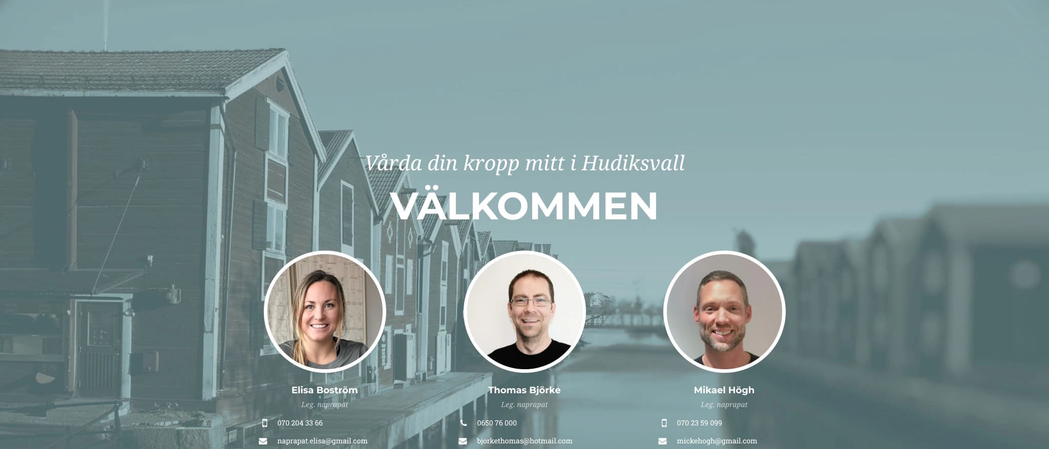 Skärmbild av webbplatsen för Ove Sigvardsson Kroppsverkstan