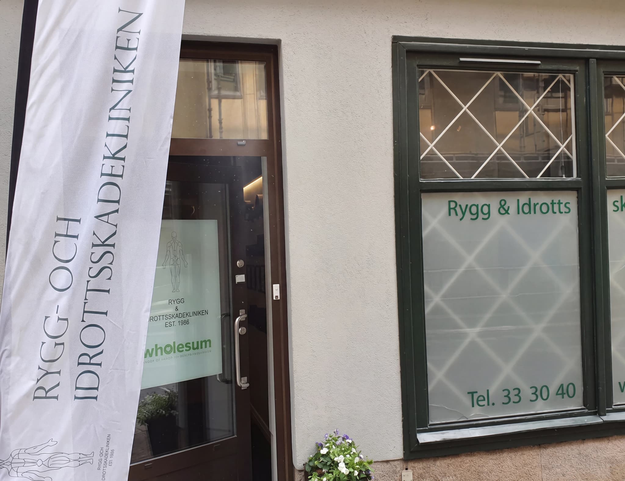Entrén hos Rygg- och idrottsskadekliniken