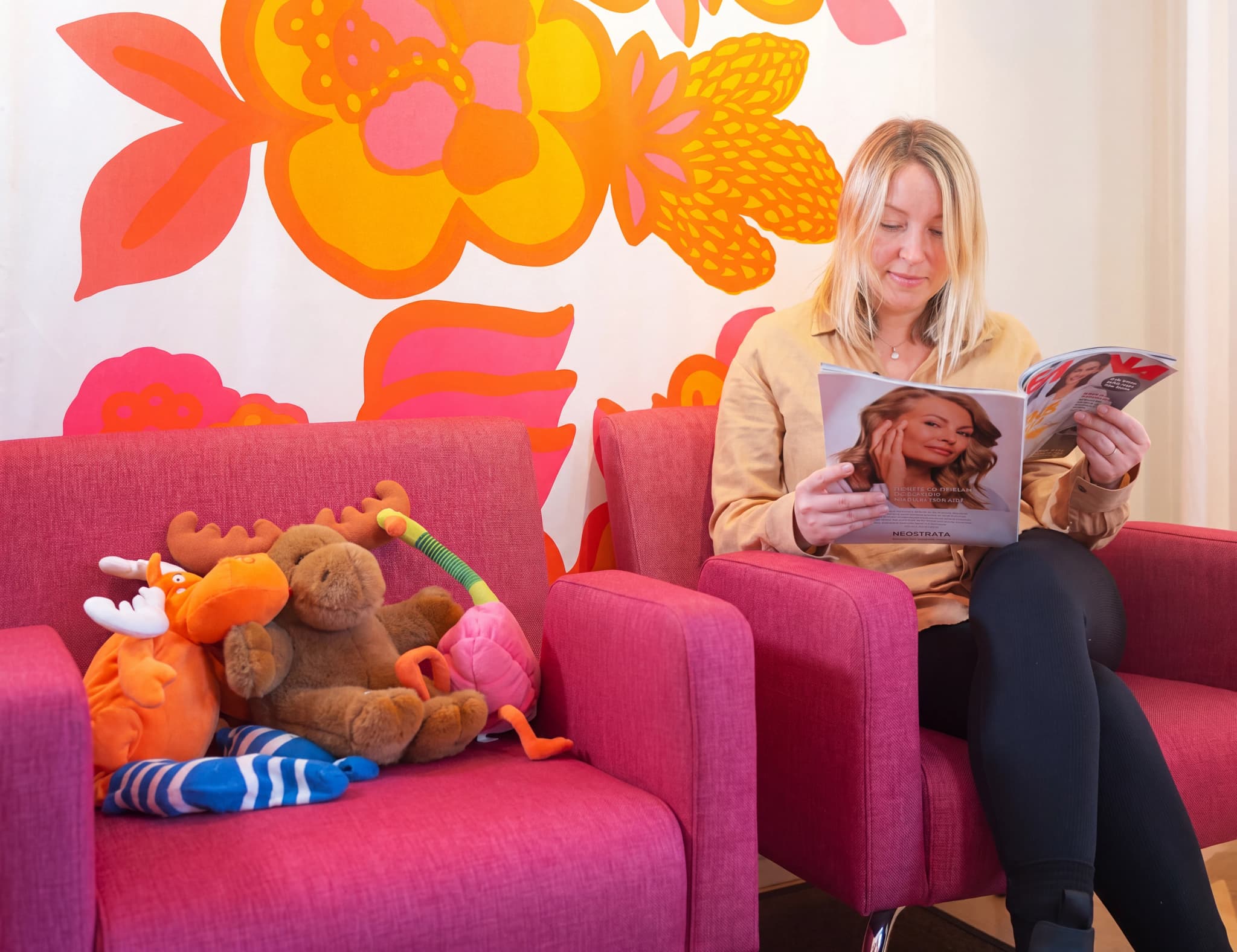 Väntrummet hos Tandläkarna Caroline & Sigrid