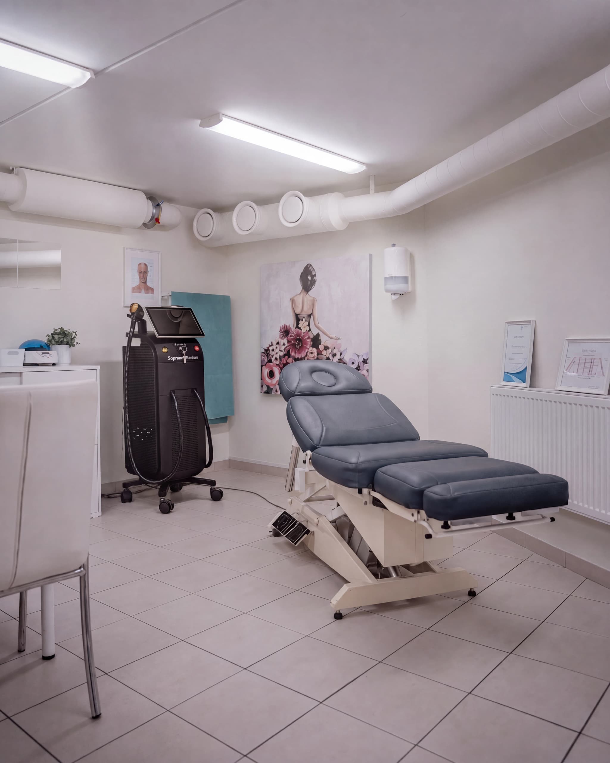 Behandlingsrummet hos Vanish Laser & Hudklinik