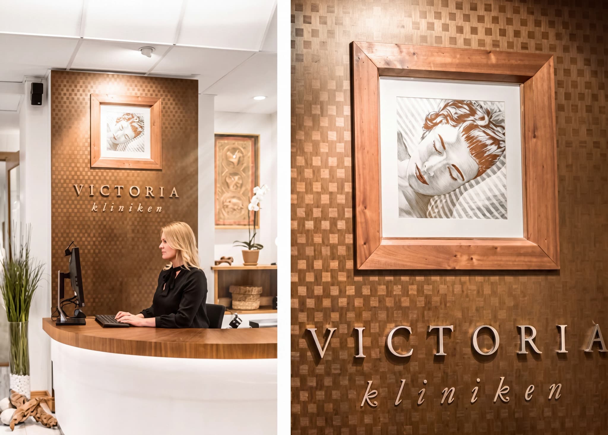 Receptionen hos Victoriakliniken Saltsjöbaden