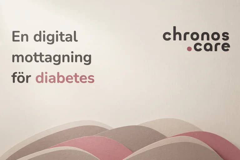 Logotyp för Chronos Care med texten "En digital mottagning för diabetes".