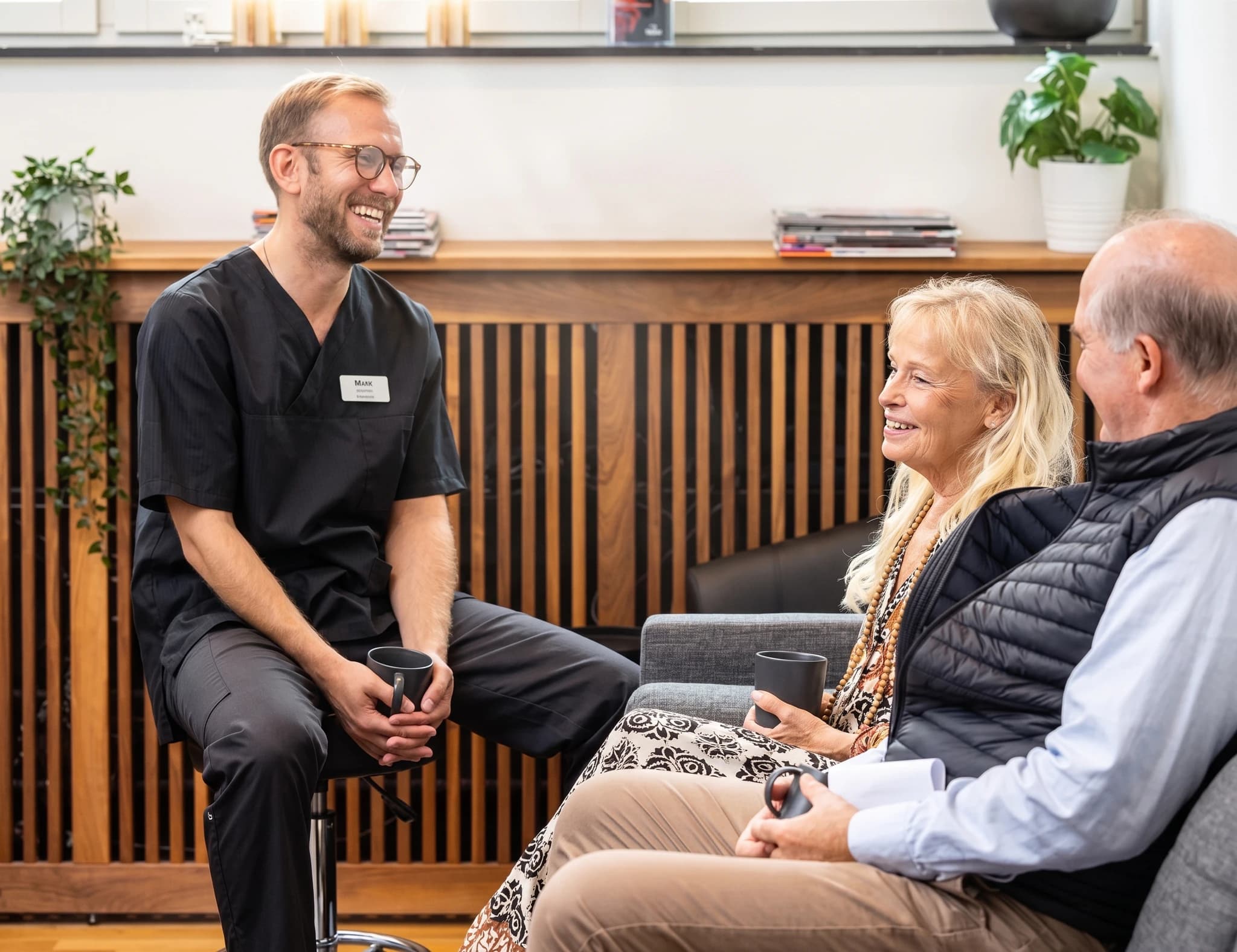 Väntrummet hos Åderbråcksklinikerna Göteborg