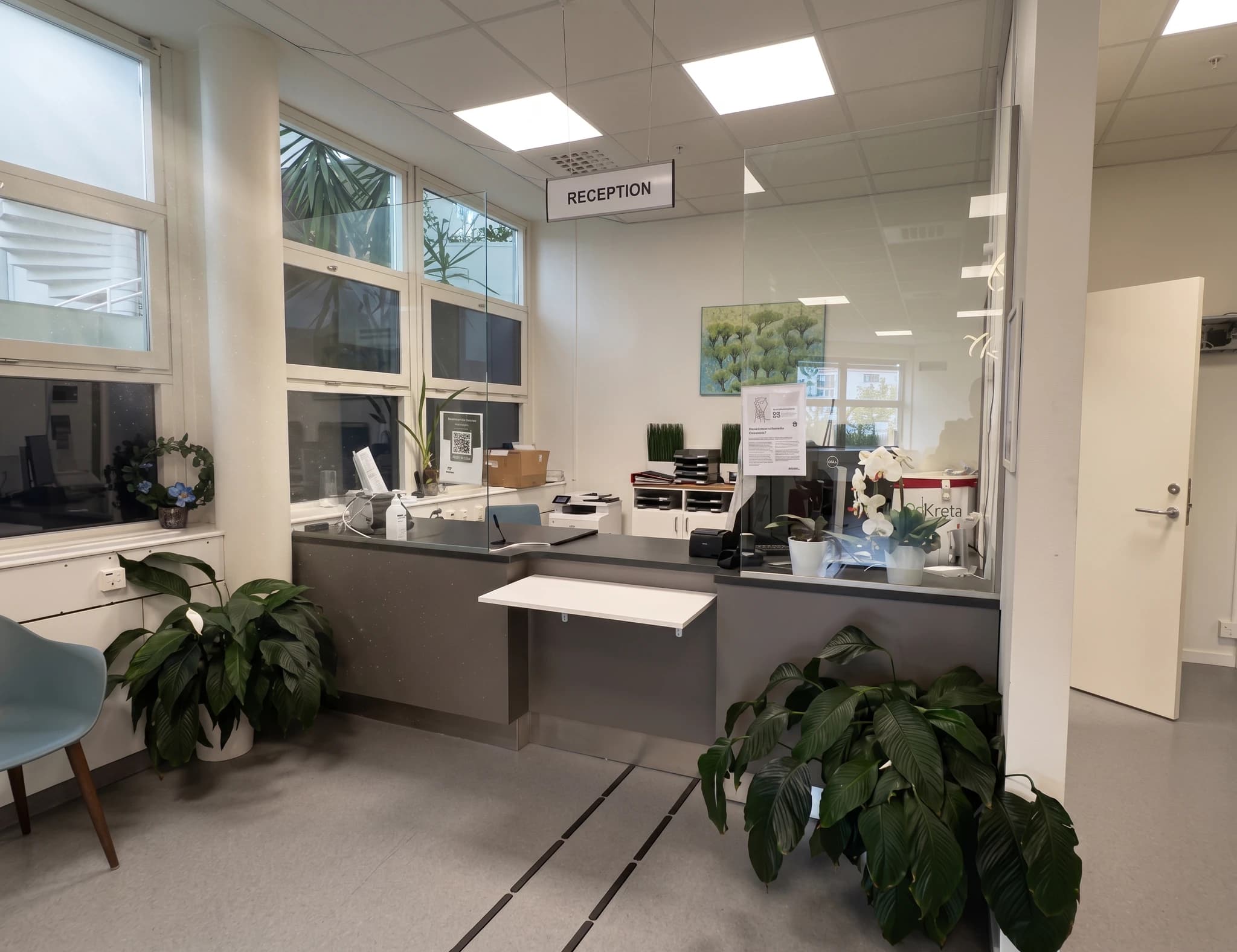 Receptionen hos Ataraxia Vårdcentral, Spånga
