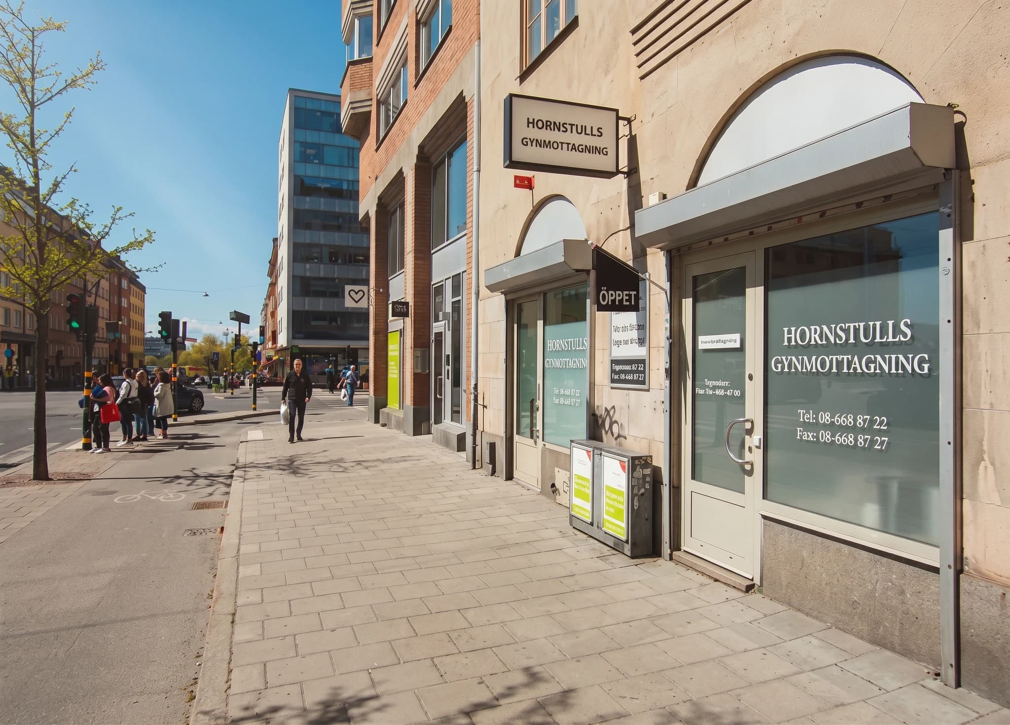 Entrén hos Hornstulls Gynmottagning, Södermalm