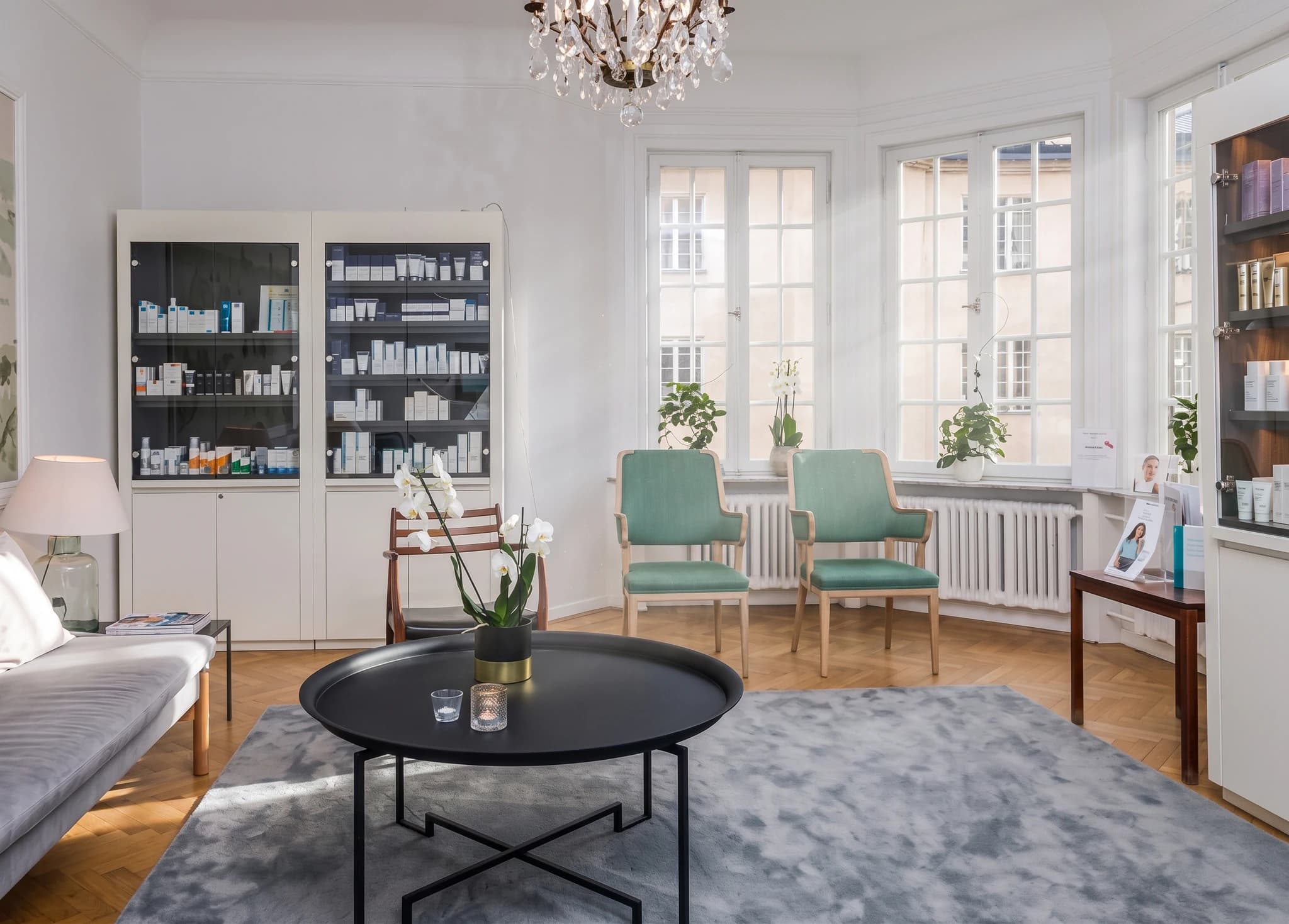 Väntrummet hos Hudläkargruppen Stockholm