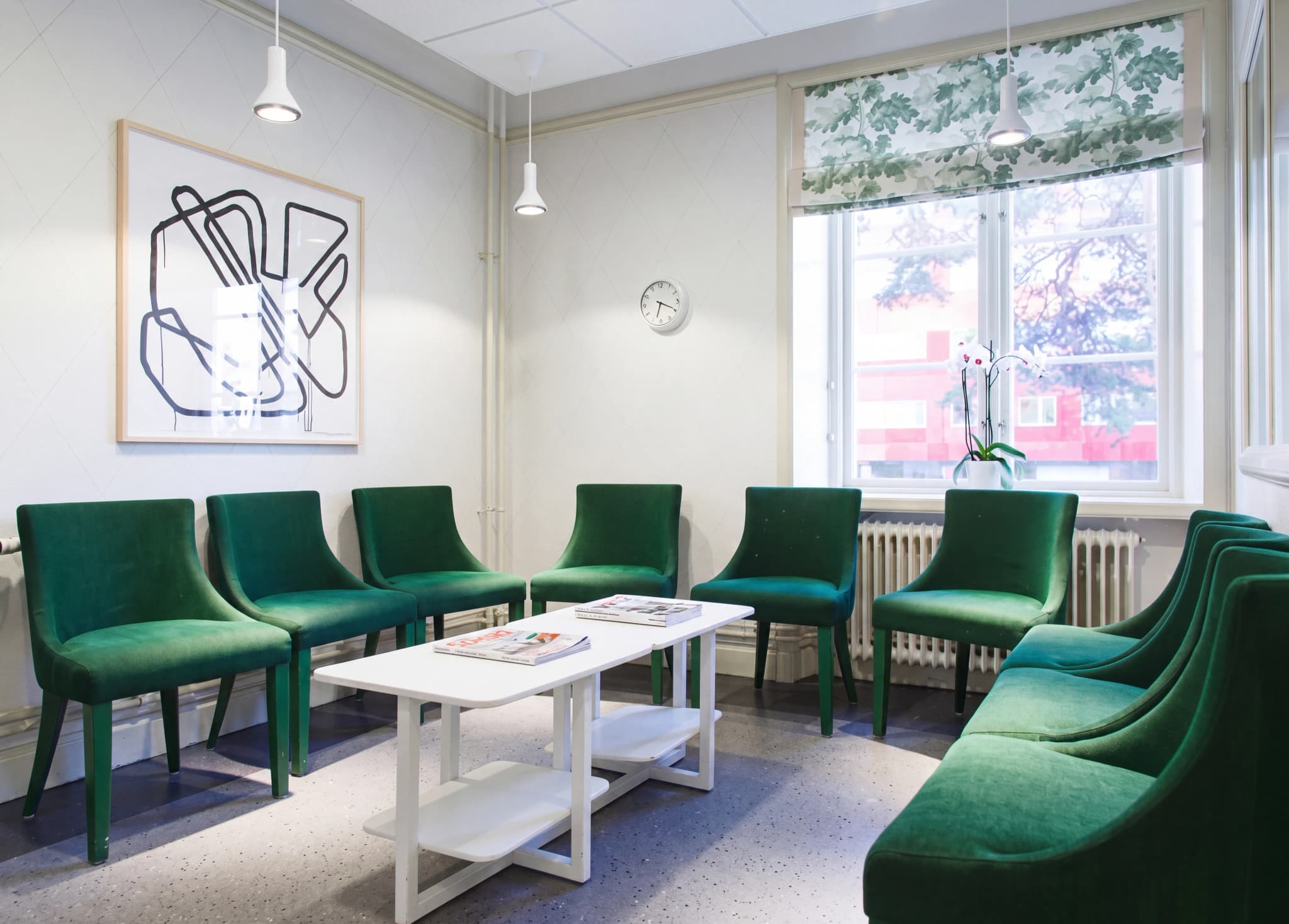 Väntrummet hos Meliva Gyn Läkarvillan