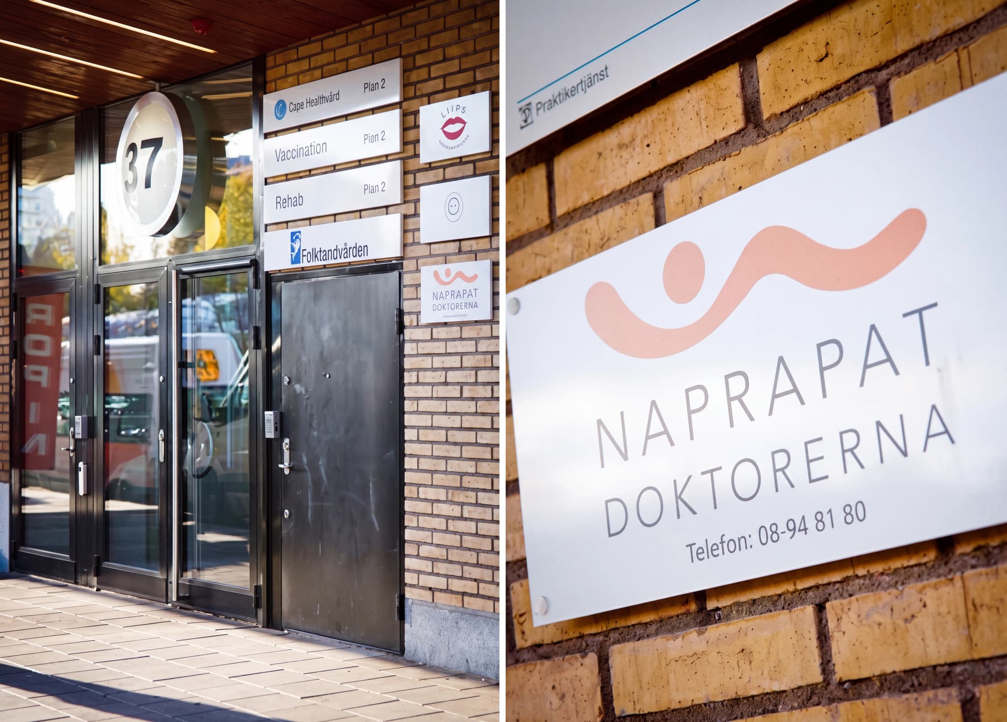 Entrén hos Naprapat Doktorerna, Farsta