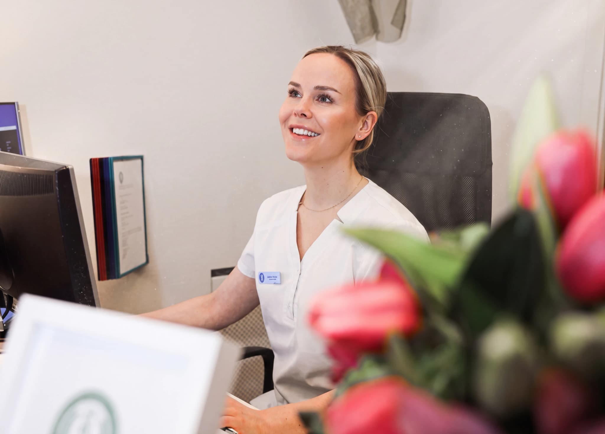 Receptionen hos Narva Åderbråckscenter, Göteborg