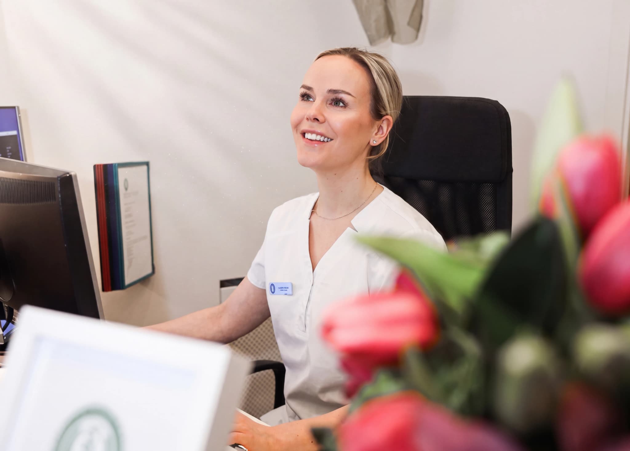Receptionen hos Narva Åderbråckscenter, Jönköping