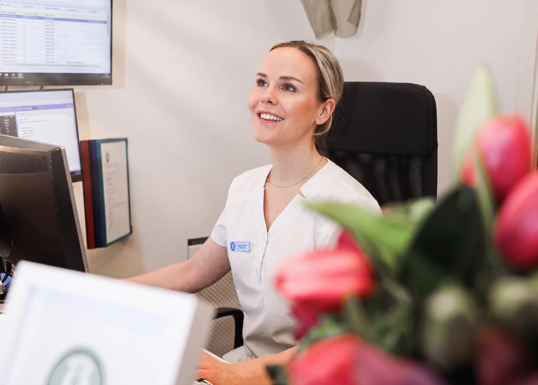 Receptionen hos Narva Åderbråckscenter, Karlstad