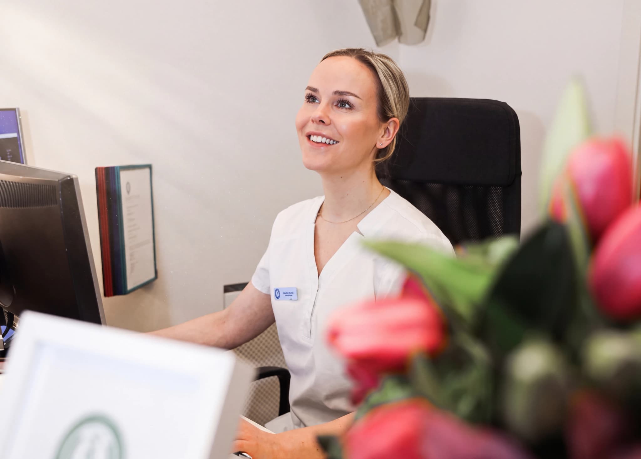 Receptionen hos Narva Åderbråckscenter, Linköping