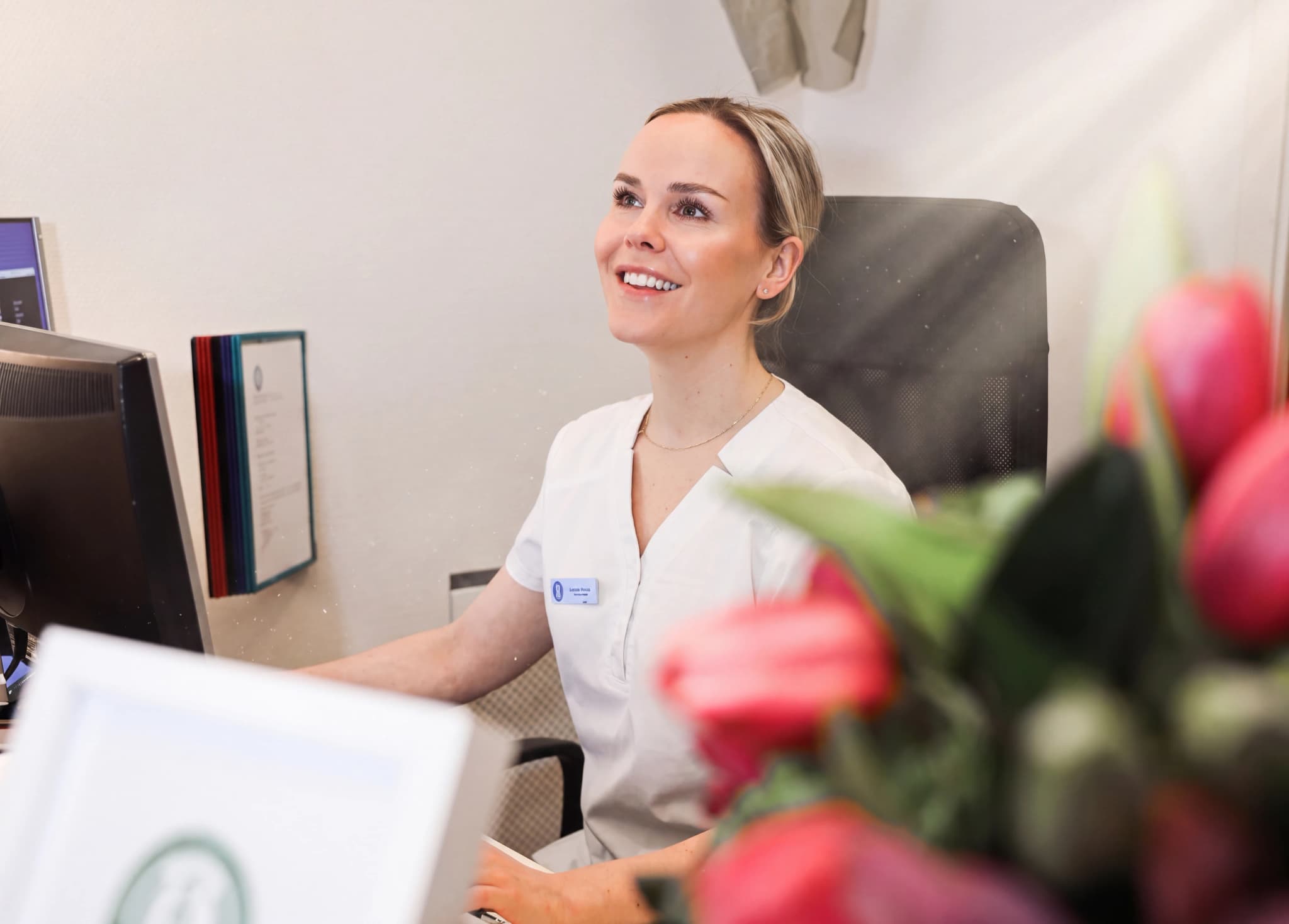 Receptionen hos Narva Åderbråckscenter, Skellefteå