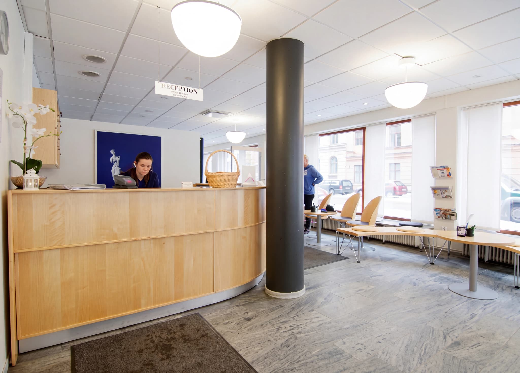 Receptionen hos Nordiska Institutet för Manuell Medicins klinik