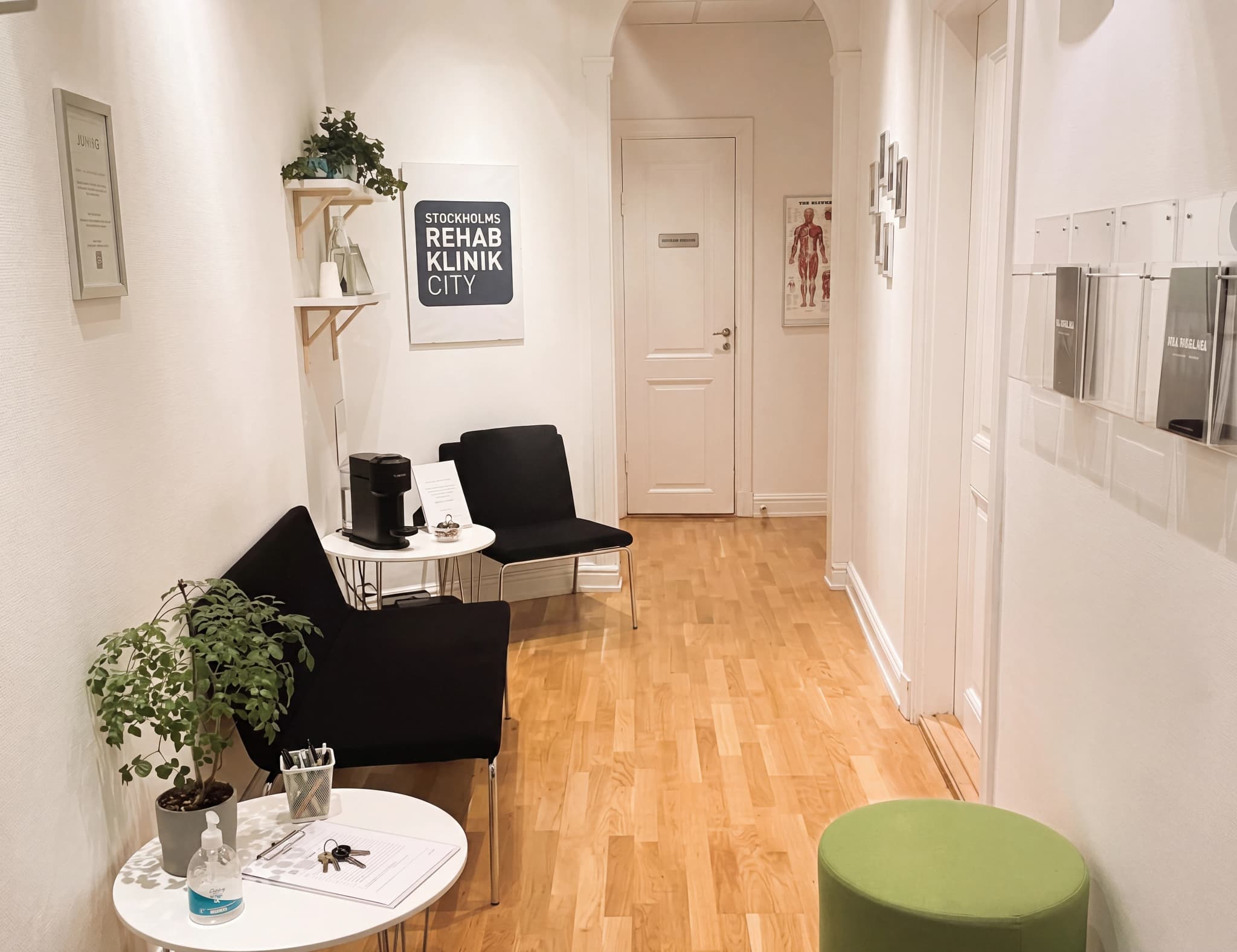 Väntrummet hos Stockholms RehabKlinik CITY
