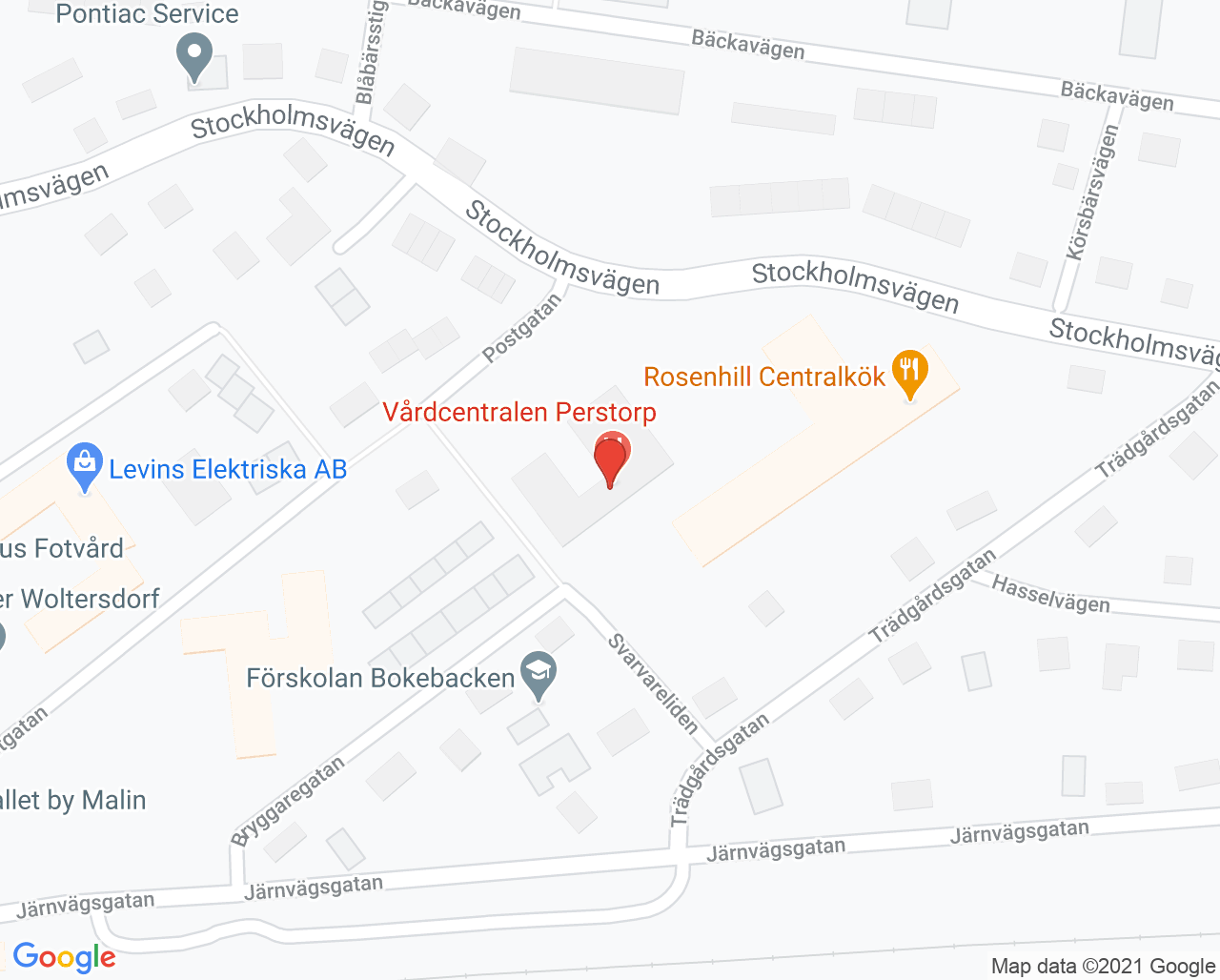 Karta till Perstorp, Folktandvården Skåne AB