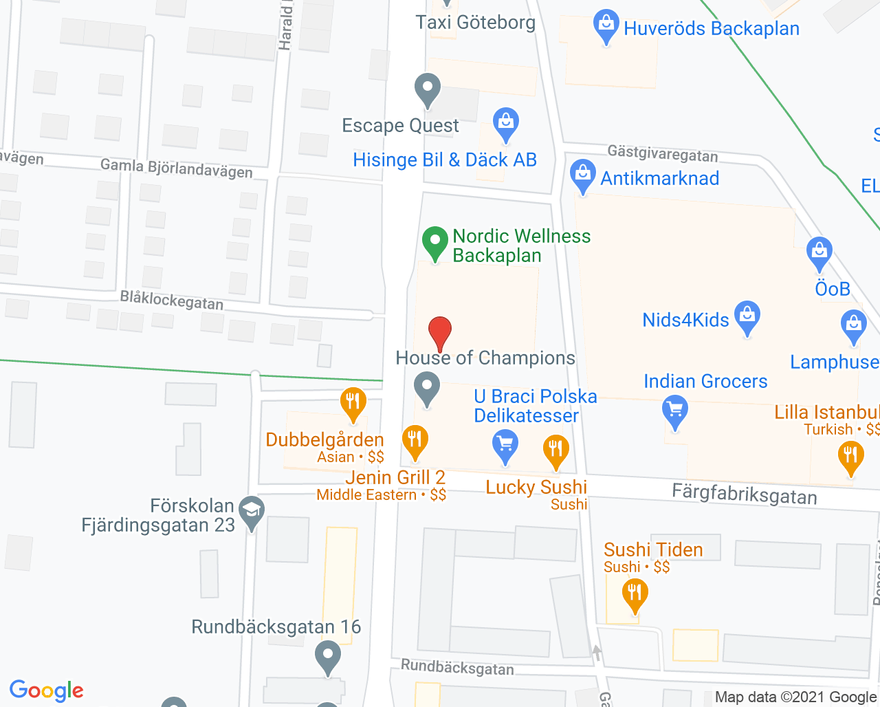 Karta till Hisingen Tandvård
