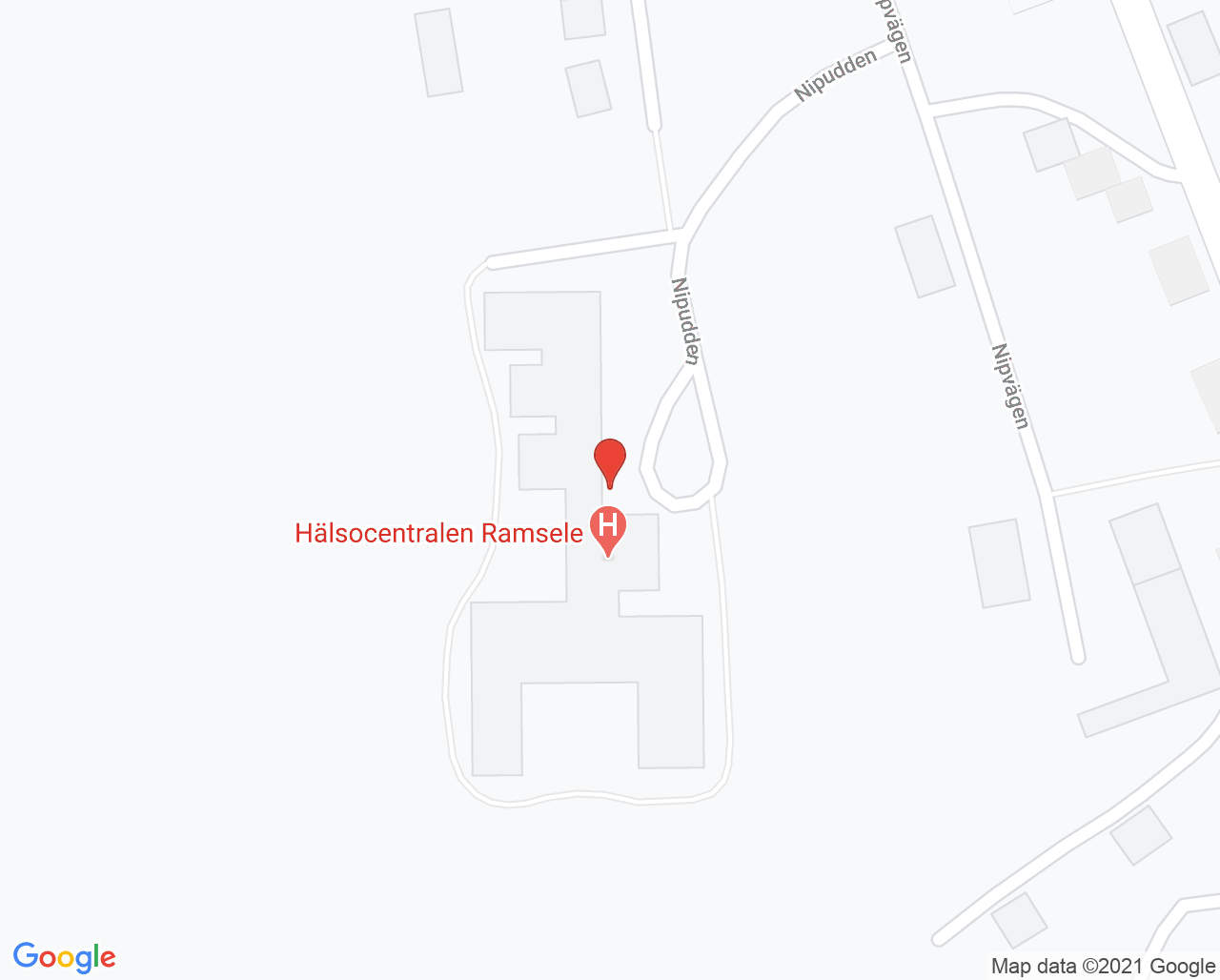 Karta till Hälsocentralen Ramsele
