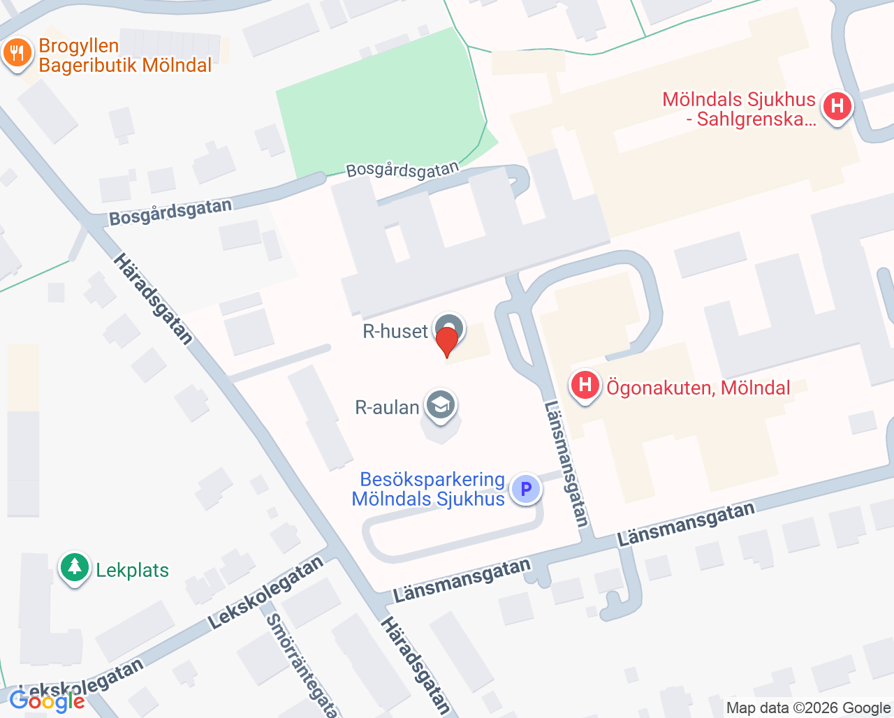 Karta till Avdelning 233, Mölndal