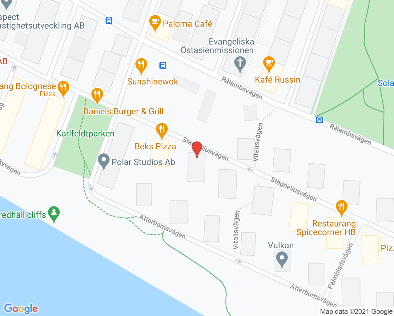 Karta till Tandläkare Mona Fakir, Kungsholmen