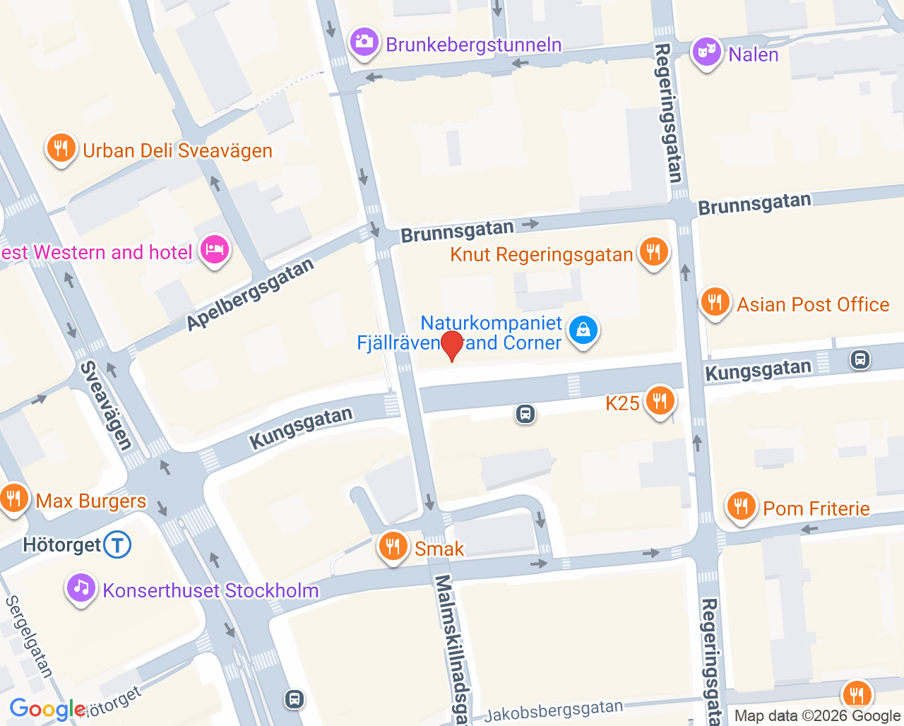 Karta till Tandläkare Lena Regnström - City, Norrmalm
